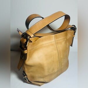 Vintage Coach Smooth camel   Duffle Shoulder Bag F15064
